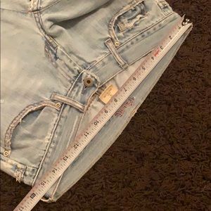 Light Blue-Destressed Jeans-